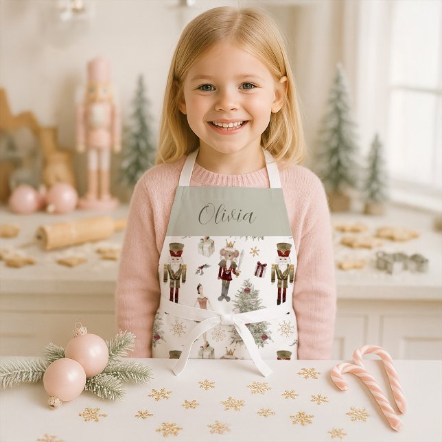 Nutcracker Ballet Christmas Personalized Kids Apron (Creator Uploaded)
