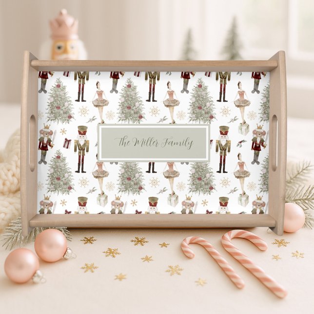 Nutcracker Ballet Christmas Personalized  Serving Tray (Creator Uploaded)