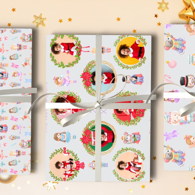 Nutcracker Ballet Christmas Photo Wrapping Paper Sheets (Creator Uploaded)