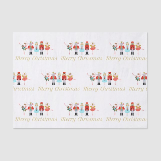 Nutcracker Ballet Christmas Tissue Paper (Front)