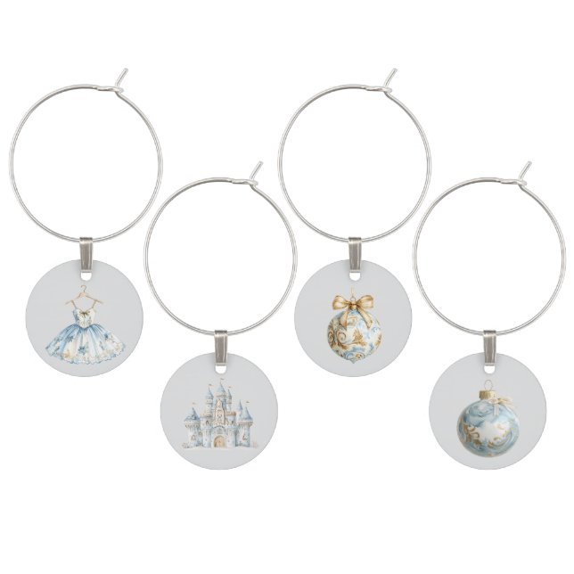 Nutcracker Ballet Christmas Wine Charm (Staggered)