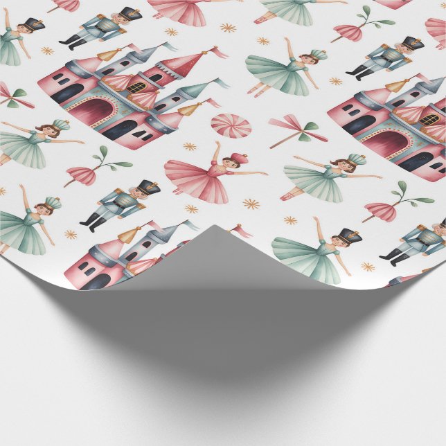 Nutcracker Ballet Christmas Wrapping Paper (Corner)