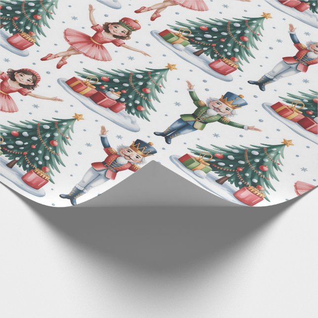 Nutcracker Ballet Christmas Wrapping Paper (Corner)