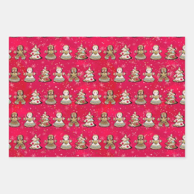 Nutcracker Ballet Christmas Wrapping Paper Sheets (Front)