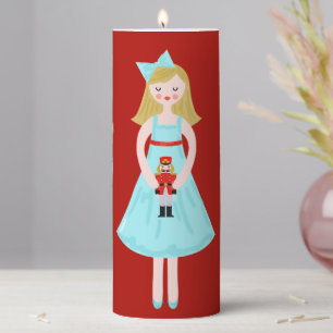 Nutcracker Ballet Clara Pillar Candle