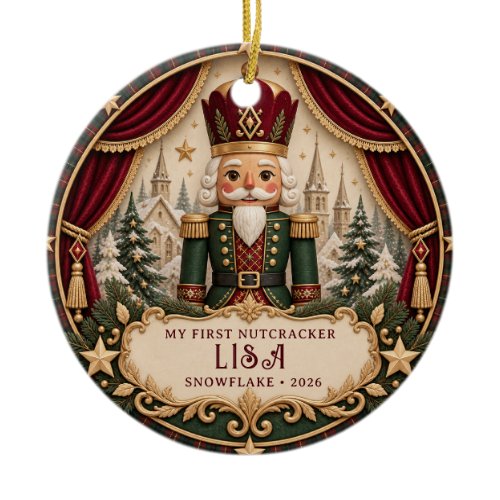 Nutcracker ballet custom role Classic photo Ceramic Ornament