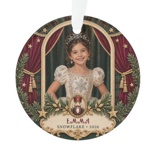 Nutcracker ballet custom role Classic photo Ornament