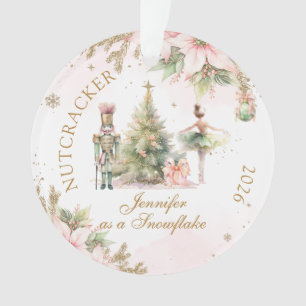 Nutcracker ballet custom role photo ornament