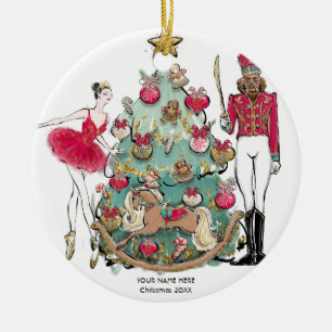 Nutcracker Ballet Dancer Christmas Ceramic Ornament