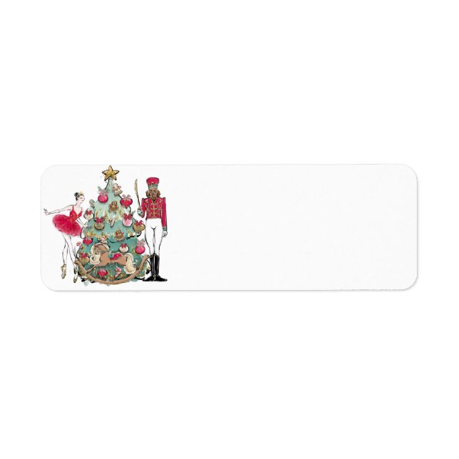 Nutcracker Ballet Dancer Christmas Label (Front)