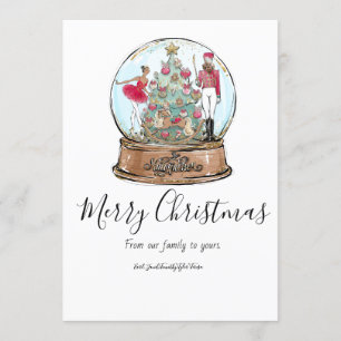 Nutcracker Ballet Dancer Holiday Card