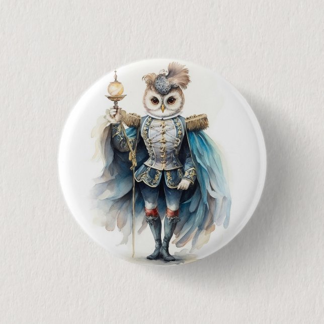 Nutcracker Ballet, Drosselmeyer Owl Button (Front)