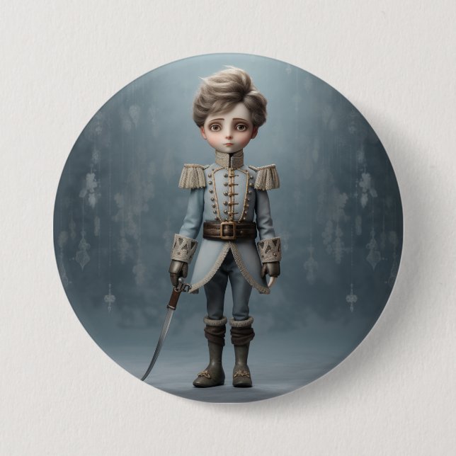 Nutcracker Ballet Fashion-Cavalier Prince Button (Front)