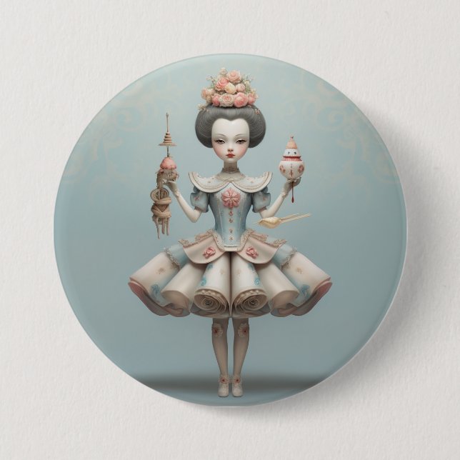 Nutcracker Ballet Fashion-Chinese Dancers Button (Front)