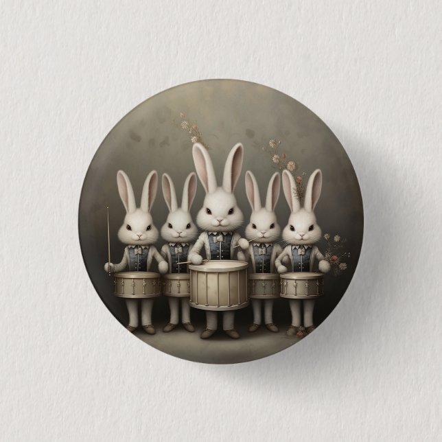 Nutcracker Ballet Fashion-Hare Drummers Button (Front)