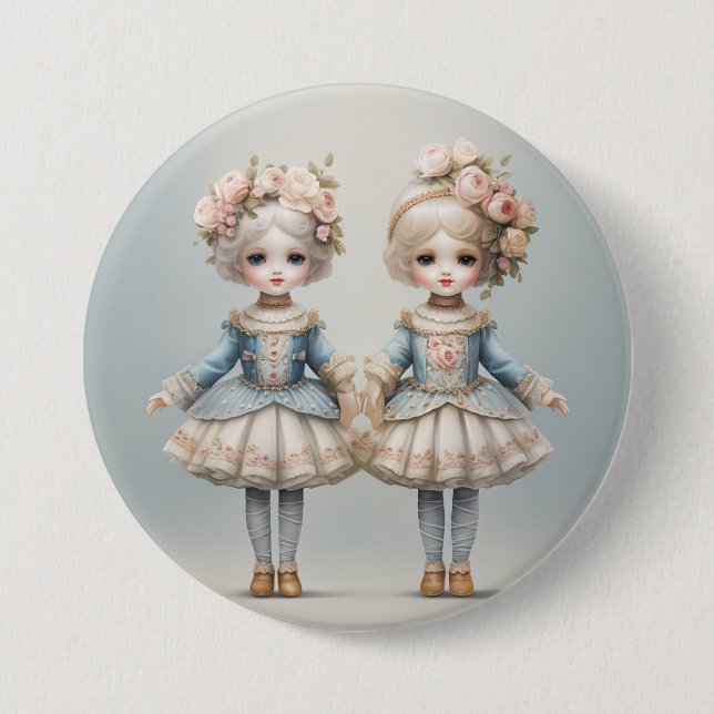 Nutcracker Ballet Fashion-Rosebuds Button (Front)