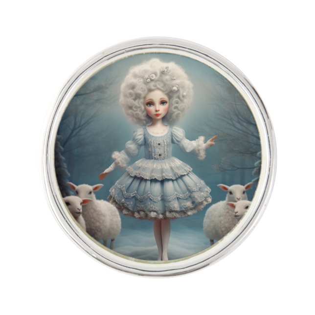 Nutcracker Ballet Fashion Shepherdess Lapel Pin (Front)