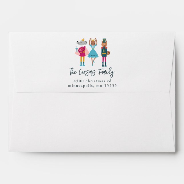 Nutcracker Ballet Green Envelope (Back (Top Flap))