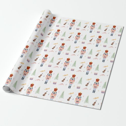 Nutcracker Ballet Music Festive Holiday Wrapping Paper