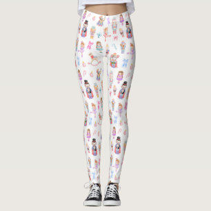 Nutcracker Ballet Pattern Christmas  Leggings