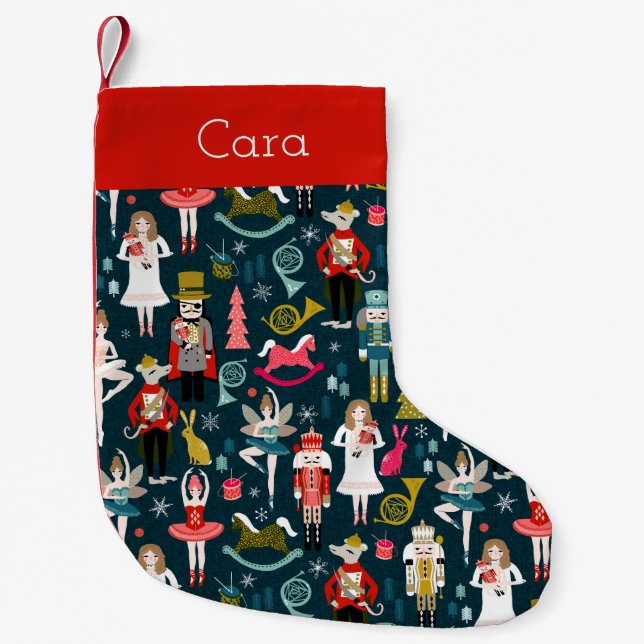 Nutcracker Ballet personalized Small Christmas Stocking (Front)