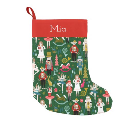 Nutcracker Ballet personalized Small Christmas Stocking