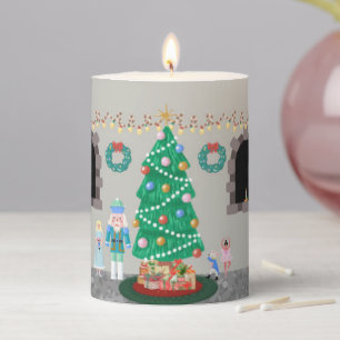 Nutcracker Ballet Pillar Candle