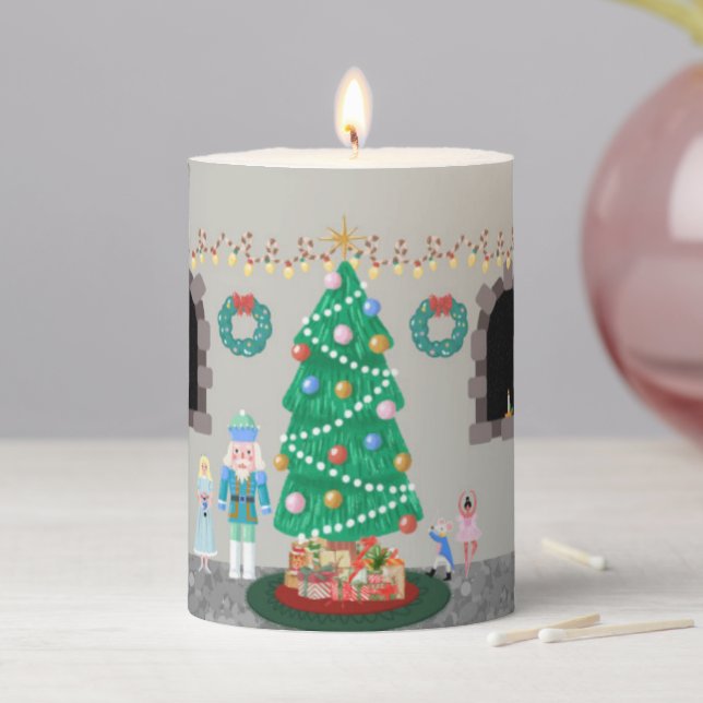 Nutcracker Ballet Pillar Candle (In Situ)