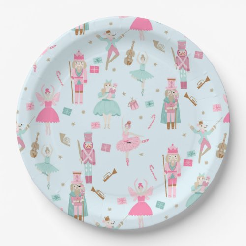 Nutcracker Ballet Pink ChristmasPaper Plate