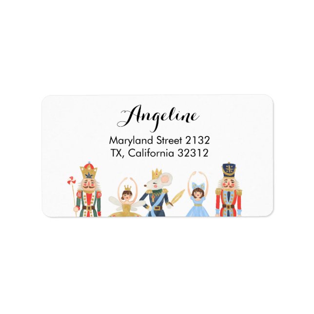 Nutcracker Ballet Return Address Labels (Front)