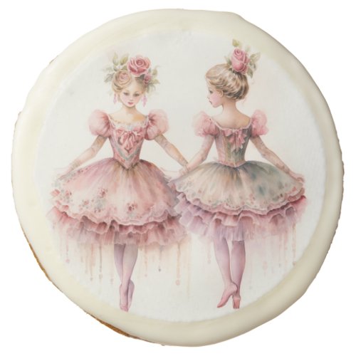 Nutcracker Ballet Rosebuds Sugar Cookie