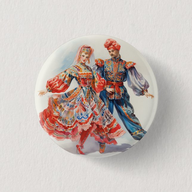 Nutcracker Ballet, Russian Dancers Button (Front)