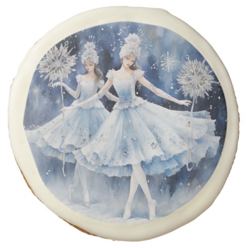 Nutcracker Ballet Snowflakes Sugar Cookie