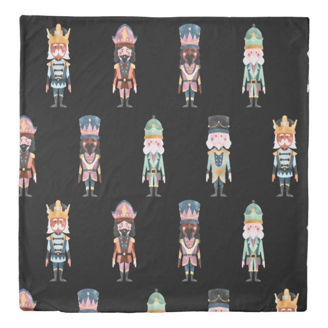 Nutcracker Ballet Soldier Holiday Christmas Duvet Cover (Front)