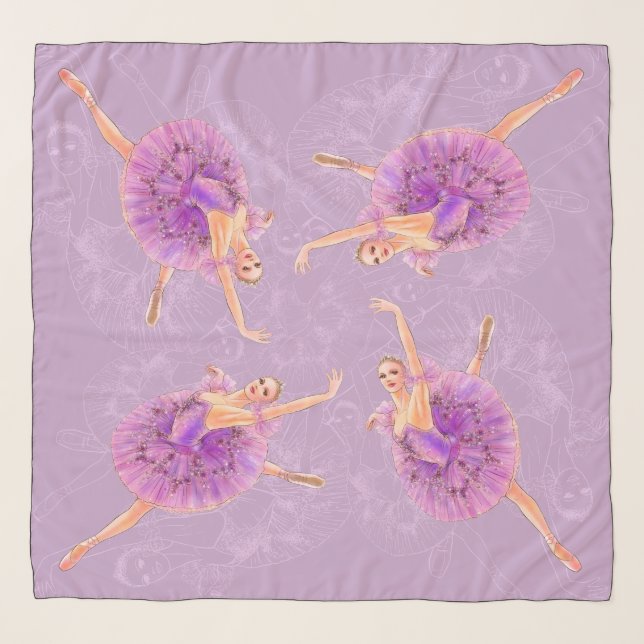 Nutcracker Ballet Sugar Plum Fairy Chiffon Scarf (Front)