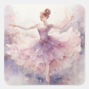 Nutcracker Ballet Sugarplum Fairy Square Sticker