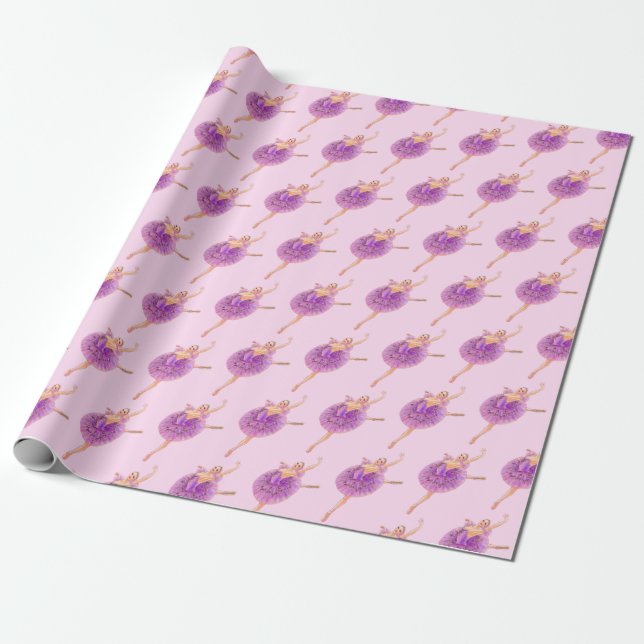 Nutcracker Ballet Sugarplum Fairy Wrapping Paper (Unrolled)