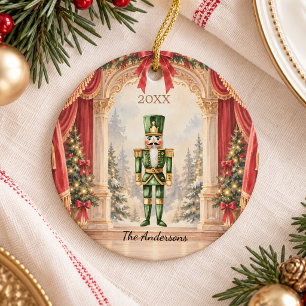 Nutcracker Ballet Theater Christmas Ceramic Ornament