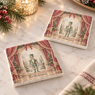 Nutcracker Ballet Theater Christmas Stone Coaster