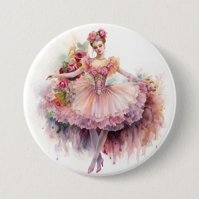 Nutcracker Ballet,Waltz of the Flowers  Button (Front)
