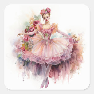 Nutcracker Ballet,Waltz of the Flowers Square Sticker