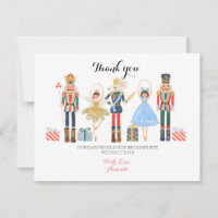 Nutcracker Ballet Watercolor Thank you card