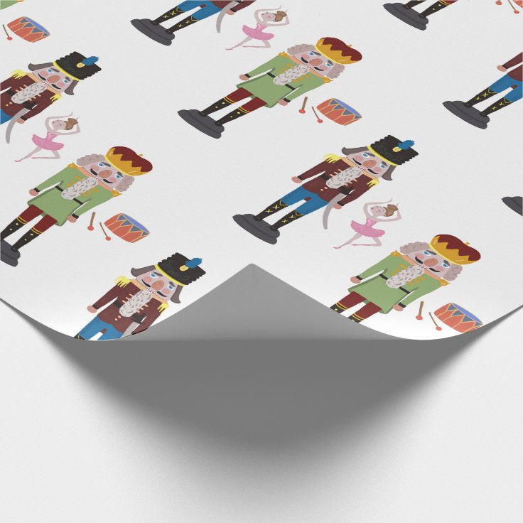 Nutcracker Ballet White Wrapping Paper Zazzle