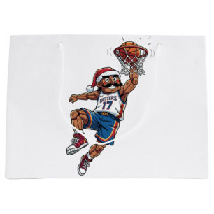 Nutcracker Baseball Christmas 2026 Holiday Sports Large Gift Bag
