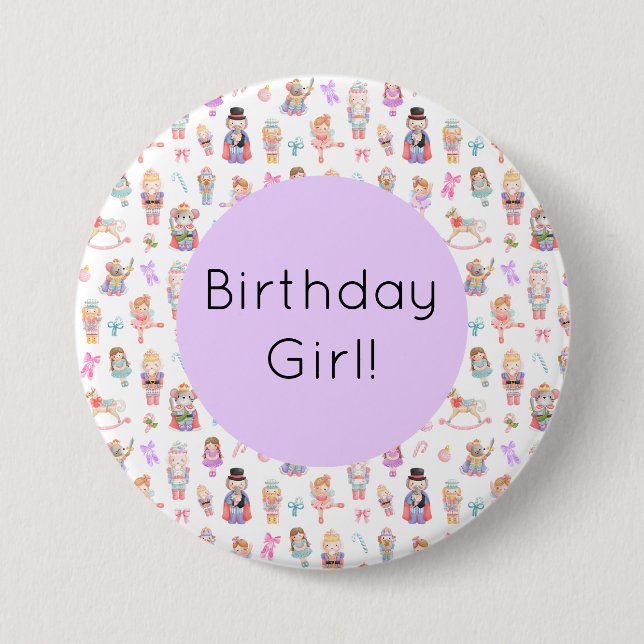 Nutcracker Birthday Button (Front)