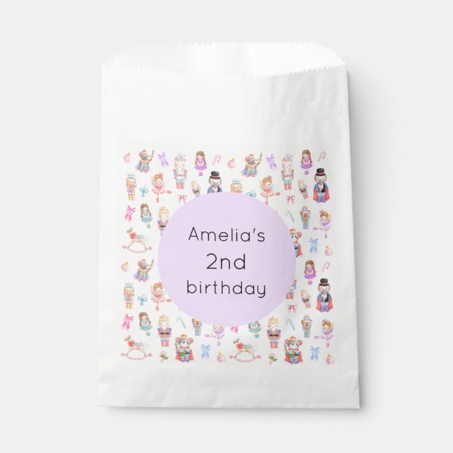 Nutcracker Birthday Favor Bag (Front)