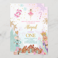 Nutcracker Birthday Girl Land of Sweets Fairy Invi Invitation