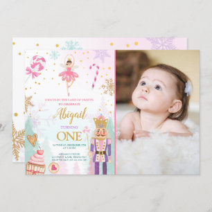 Nutcracker Birthday Girl Land of Sweets Fairy Invitation
