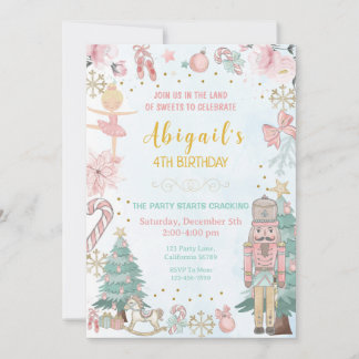 Nutcracker Birthday Invitation Nutcracker Invite