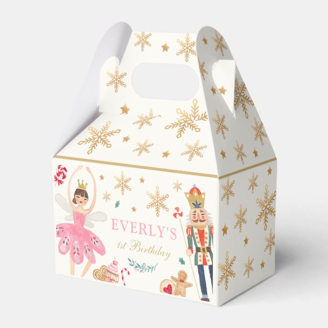 Nutcracker Birthday Land Of Sweet Birthday Party Favor Boxes (Front Side)